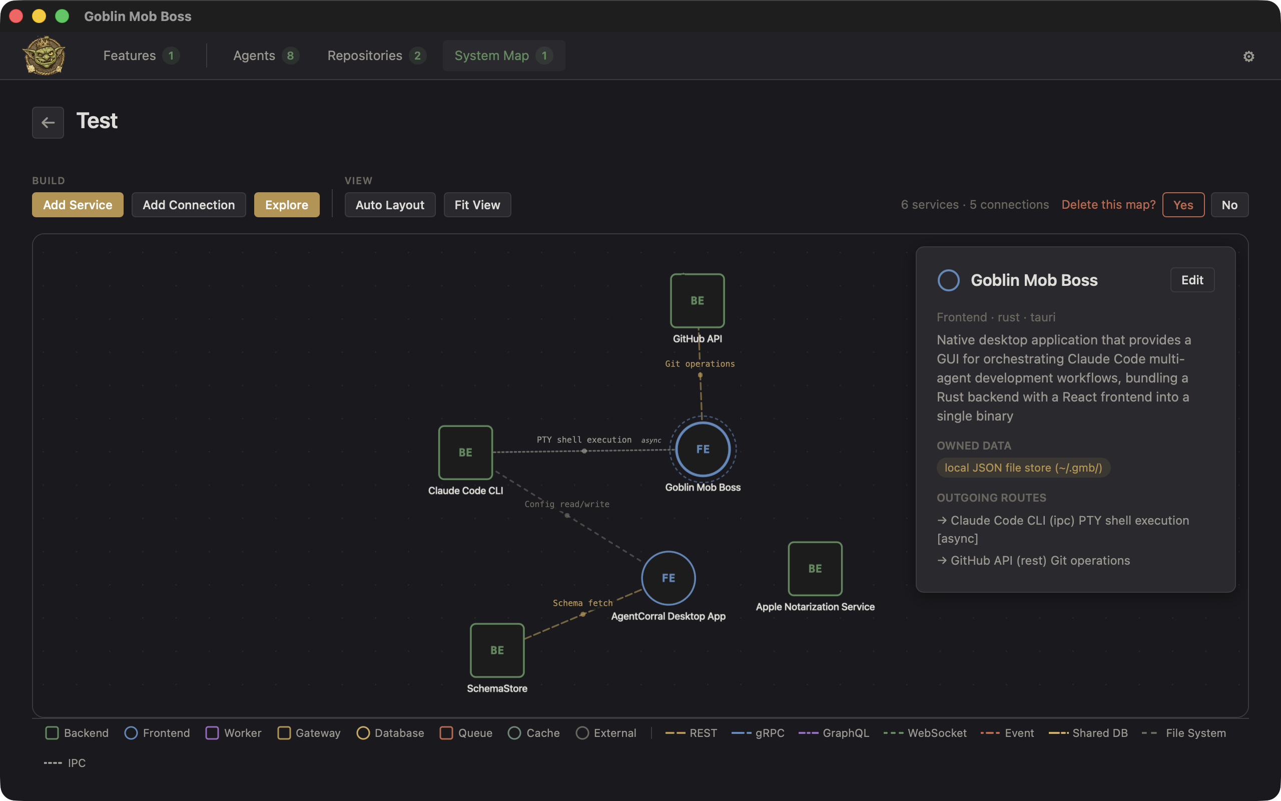 Goblin Mob Boss system map
