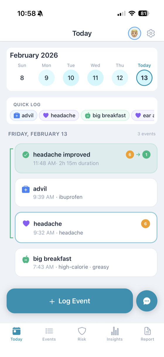 Undercurrent event logging